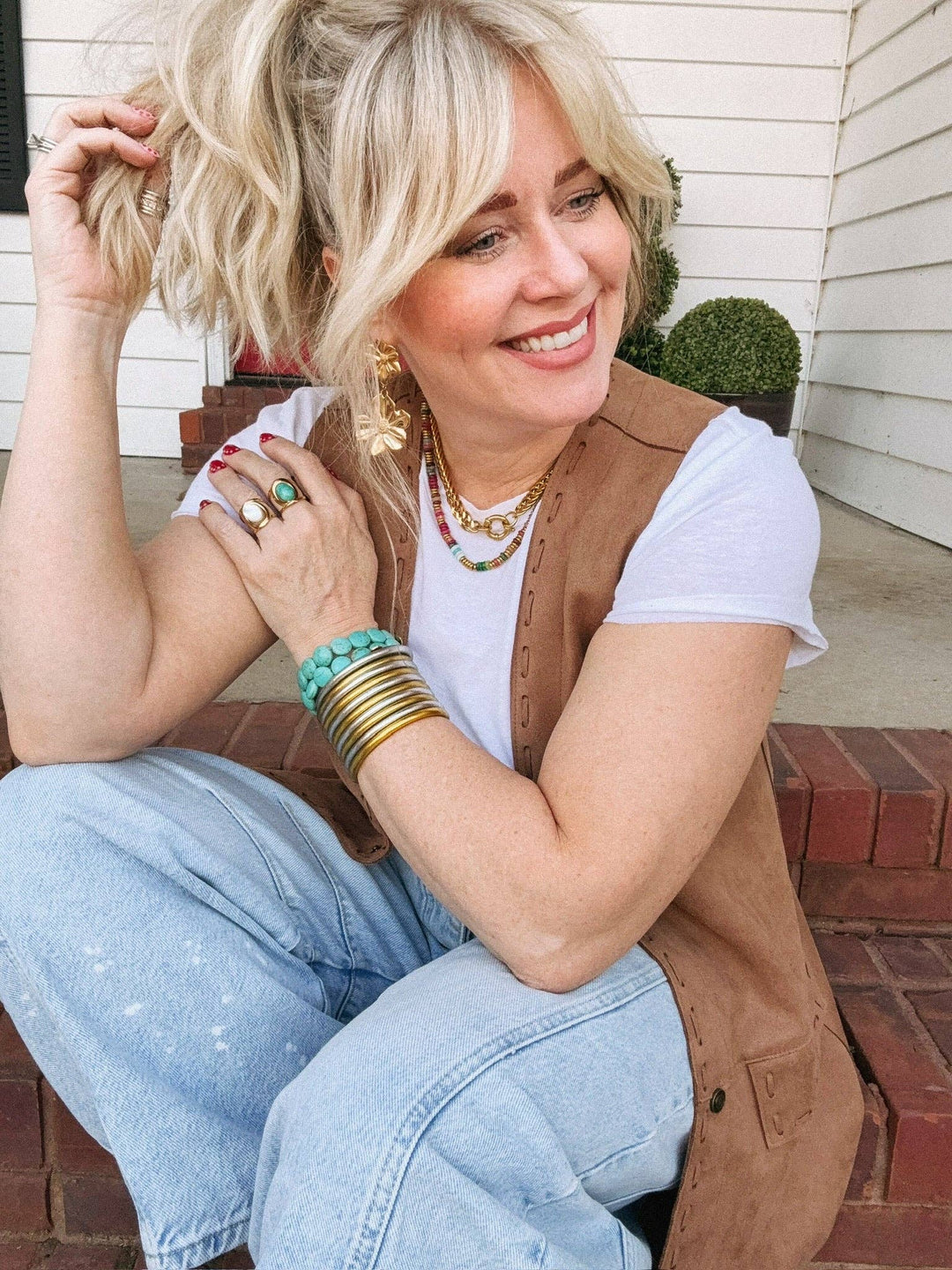Joan Multi Color Beaded Stone Necklace