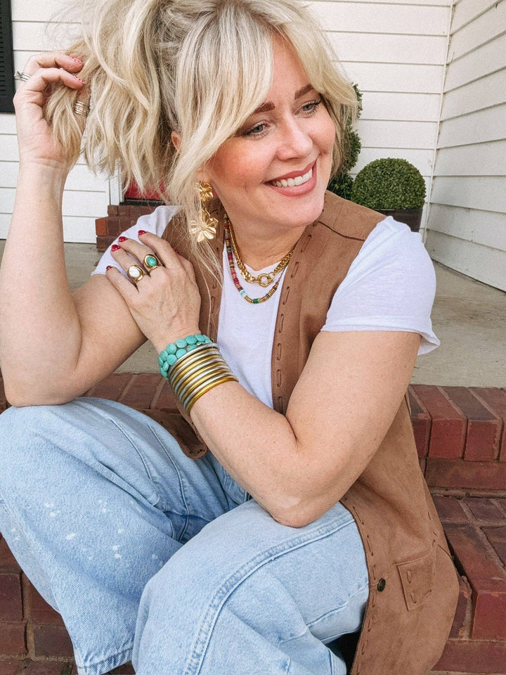 Joan Multi Color Beaded Stone Necklace