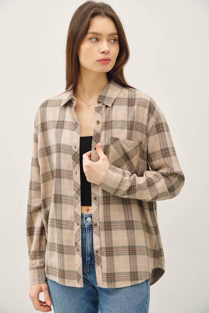 COTTON 100 CLASSIC SMALL PLAID SHIRT