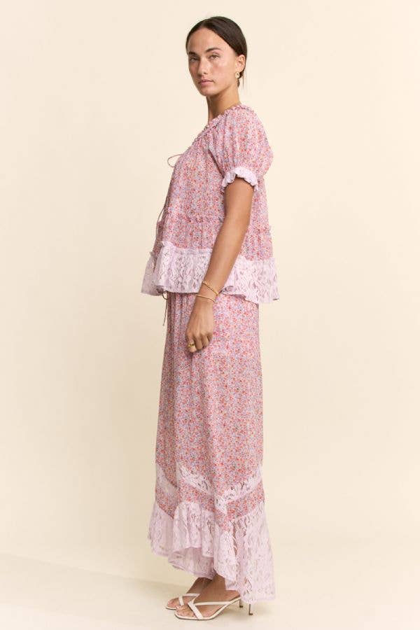 CHIFFON LACE PEASANT SET