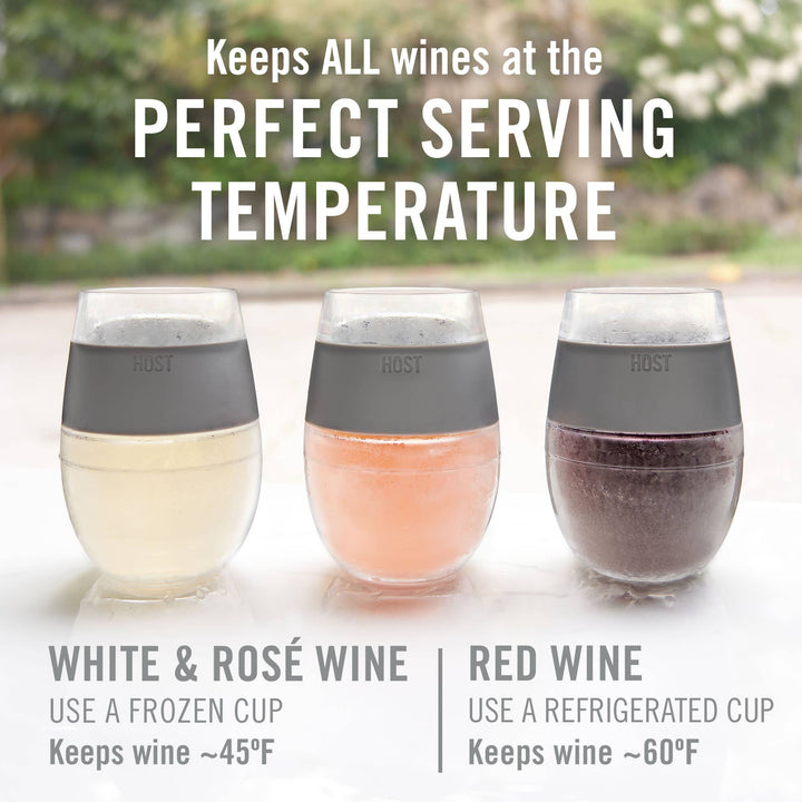 Accessories-Cups - Wine FREEZE™ Cooling Cups in Asst Tinted Colors - - Cultured Cloths Apparel