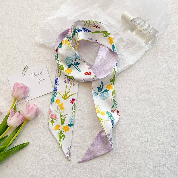 Accessories, Scarves - SOFT SILKY SKINNY TWILLY SCARF NECKLACE WRAP - - Cultured Cloths Apparel