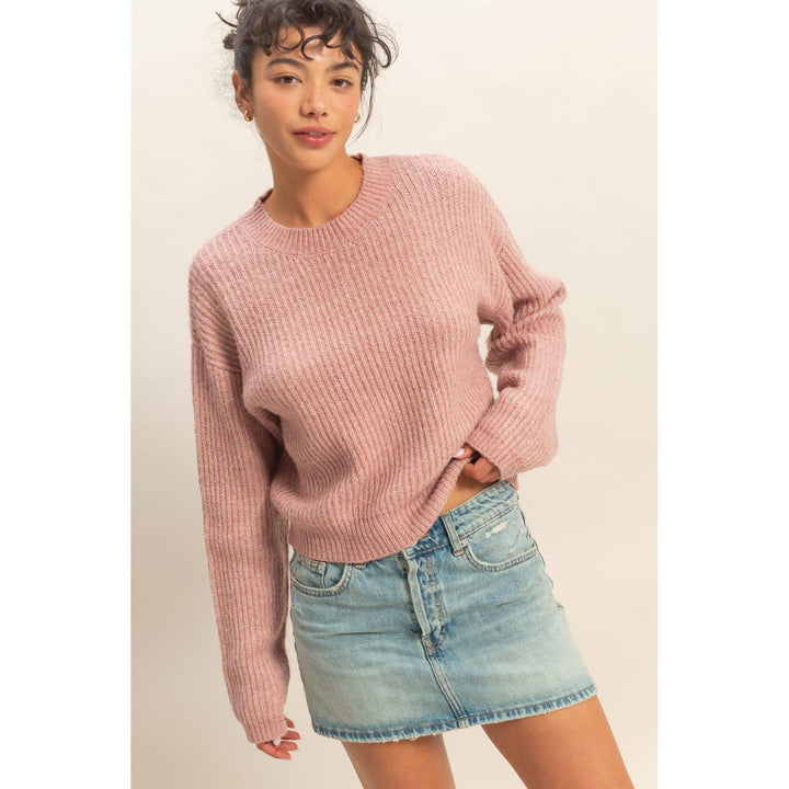 Women's Sweaters - Ribbed Crew Neck Sweater - - Cultured Cloths Apparel