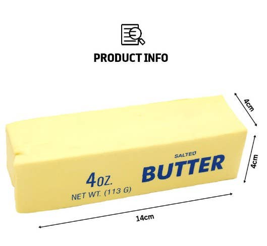 Accessories, Toys - Butter Stress Ball – Soft & Slow-Rebound Squishy Toy - - Cultured Cloths Apparel