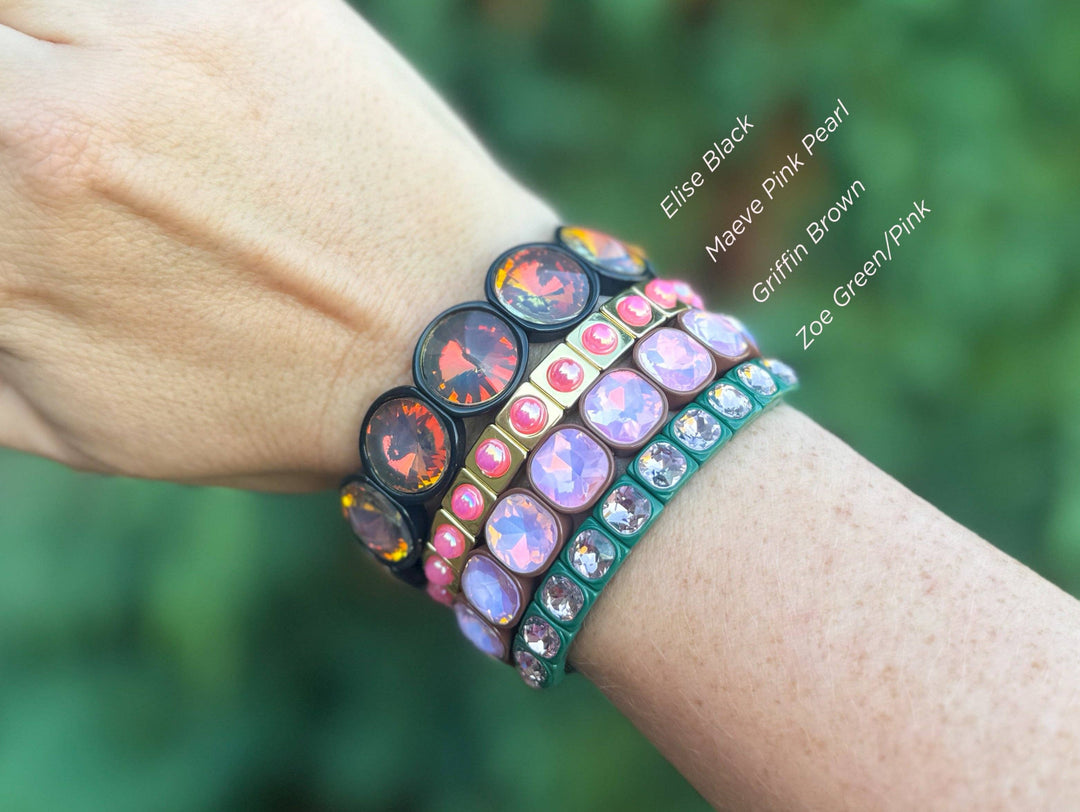 Accessories, Bracelets - Enamel Stretch Bracelet - Earth Tone Colors - - Cultured Cloths Apparel