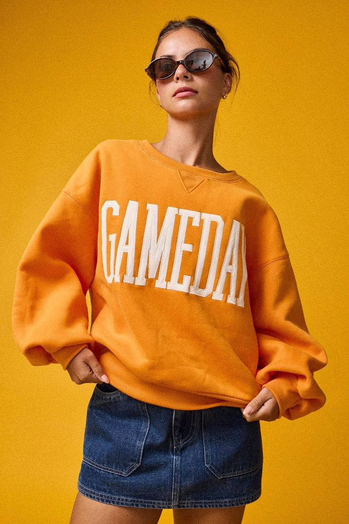 Graphic T-Shirts - Heather Gameday Sweatshirts - Orange - Cultured Cloths Apparel