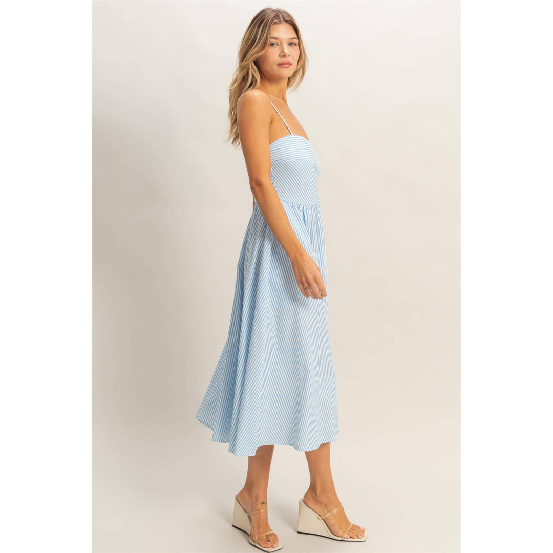 Striped Spaghetti Strap Dress