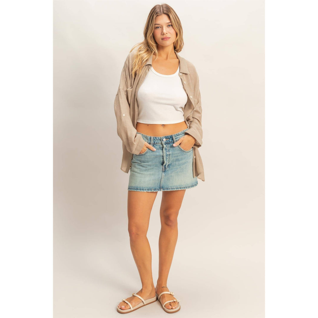 Women's Short Sleeve - Button-Down Blouse - - Cultured Cloths Apparel