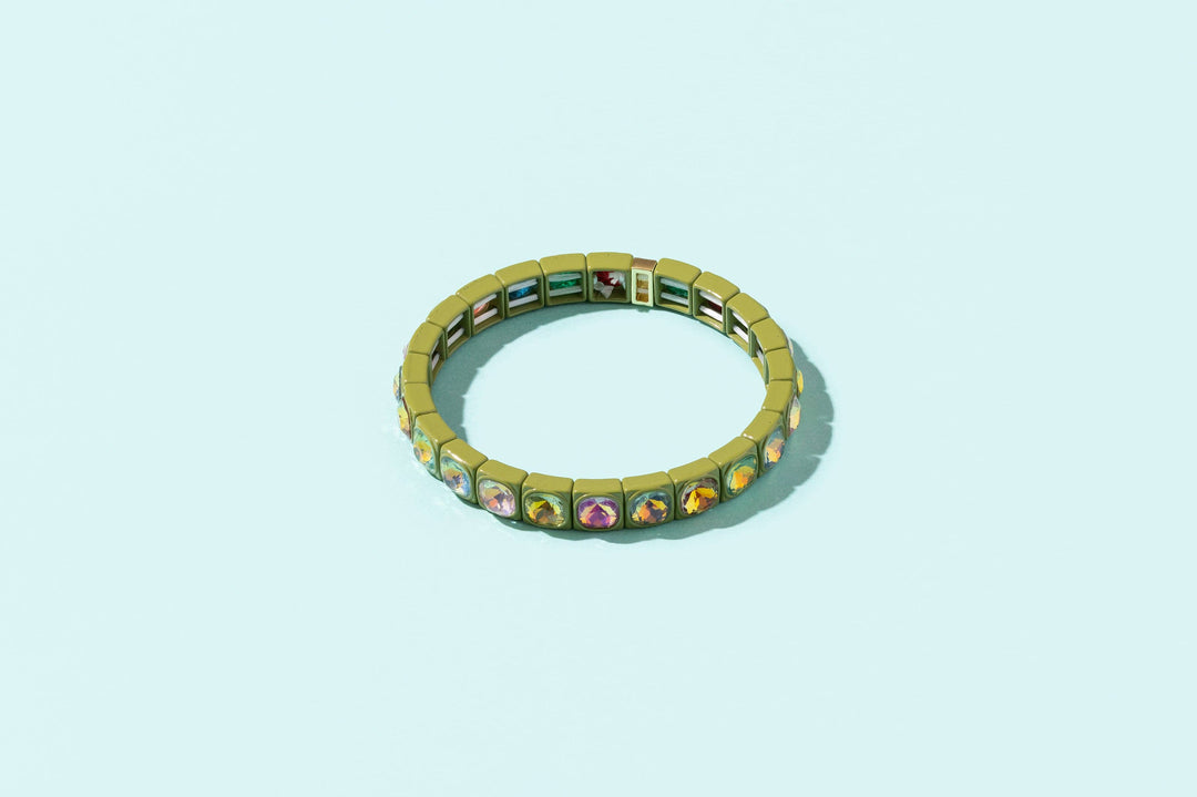 Accessories, Bracelets - Enamel Stretch Bracelet - Earth Tone Colors - - Cultured Cloths Apparel