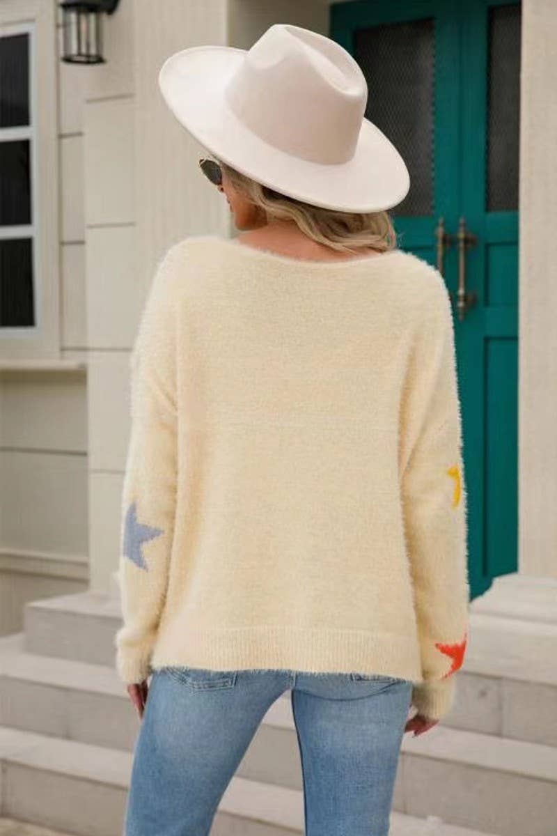 Women's Sweaters - Star Sweater - - Cultured Cloths Apparel