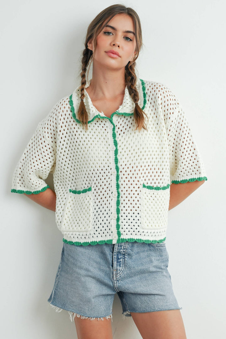 Urban Vibe Crochet Sweater Top