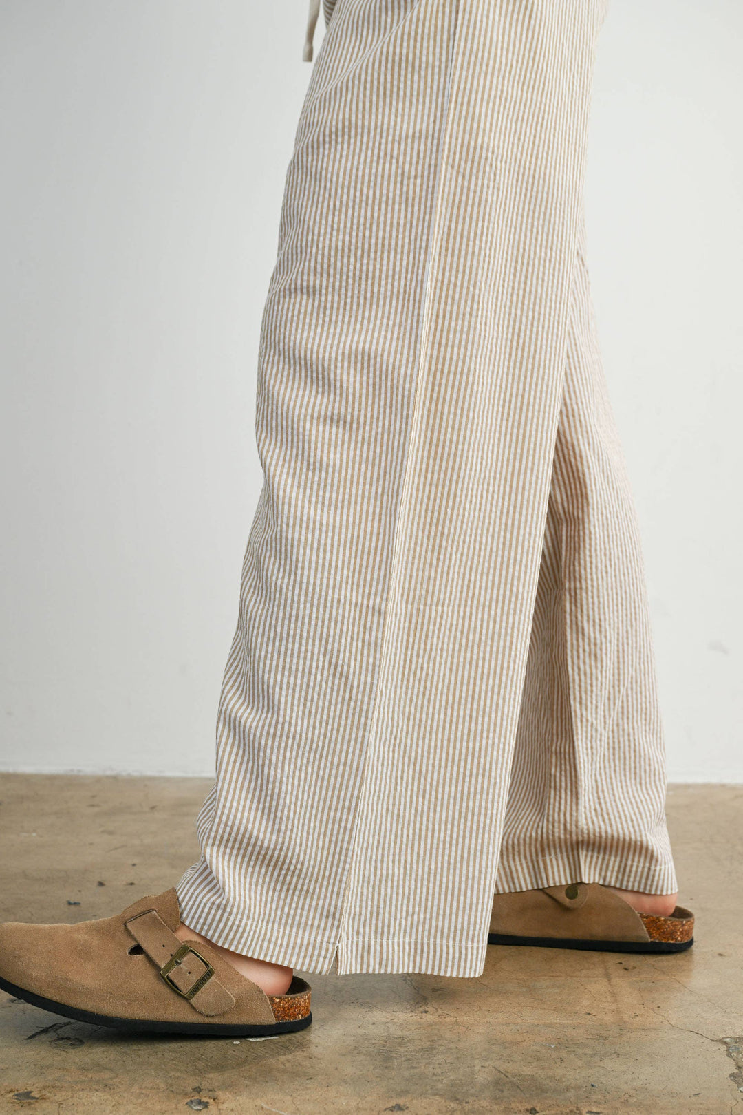 Pants - Drawstring Waist Striped Pants - - Cultured Cloths Apparel
