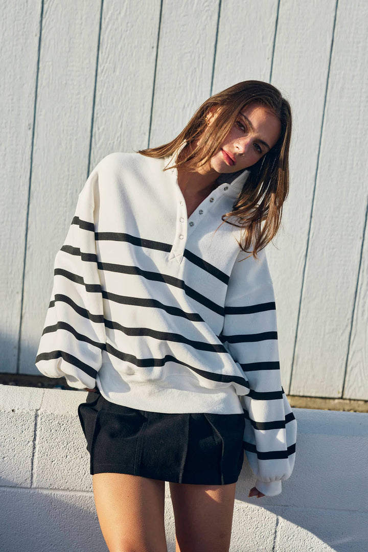 Addison Stripe Pullover