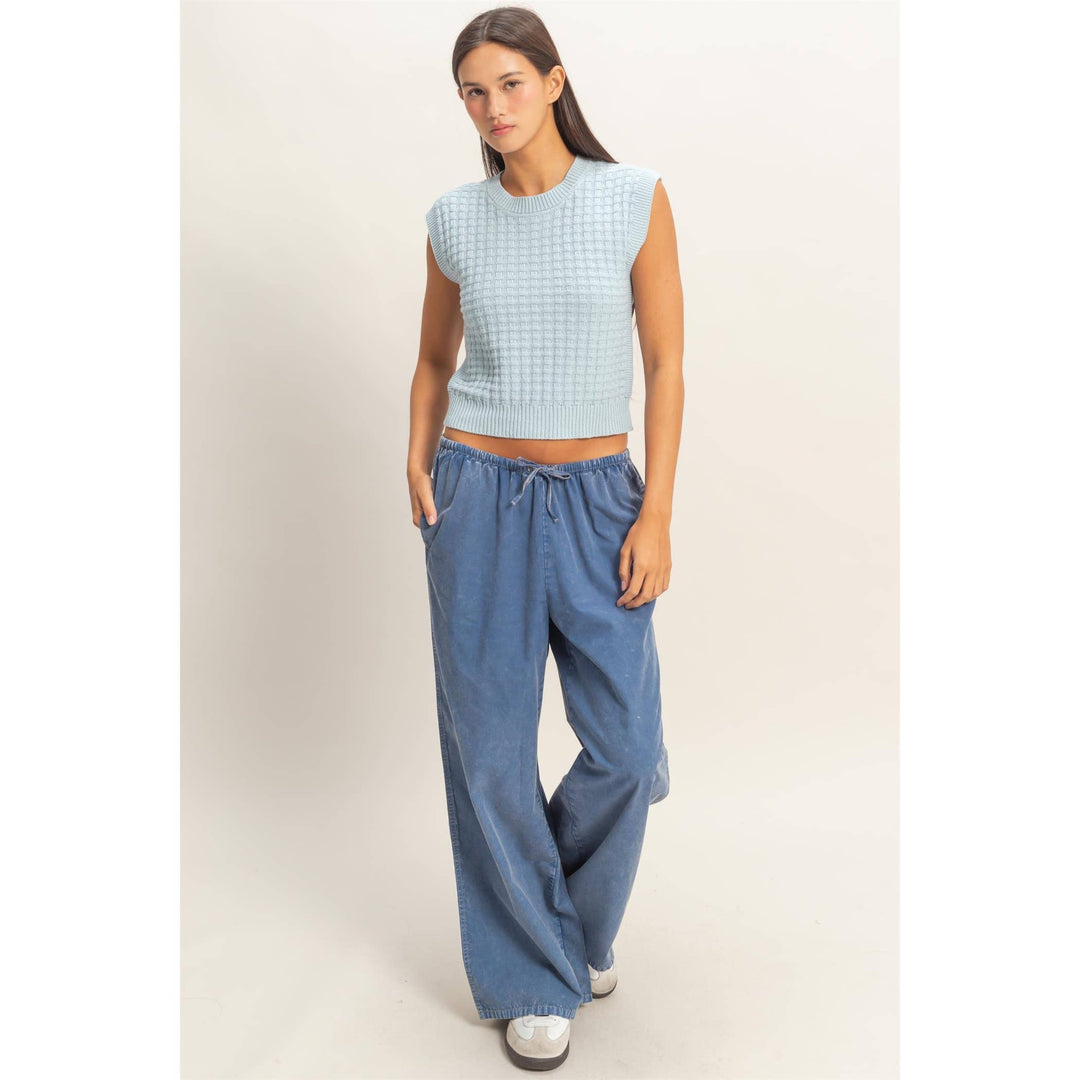 Textured Sleeveless Knit Top