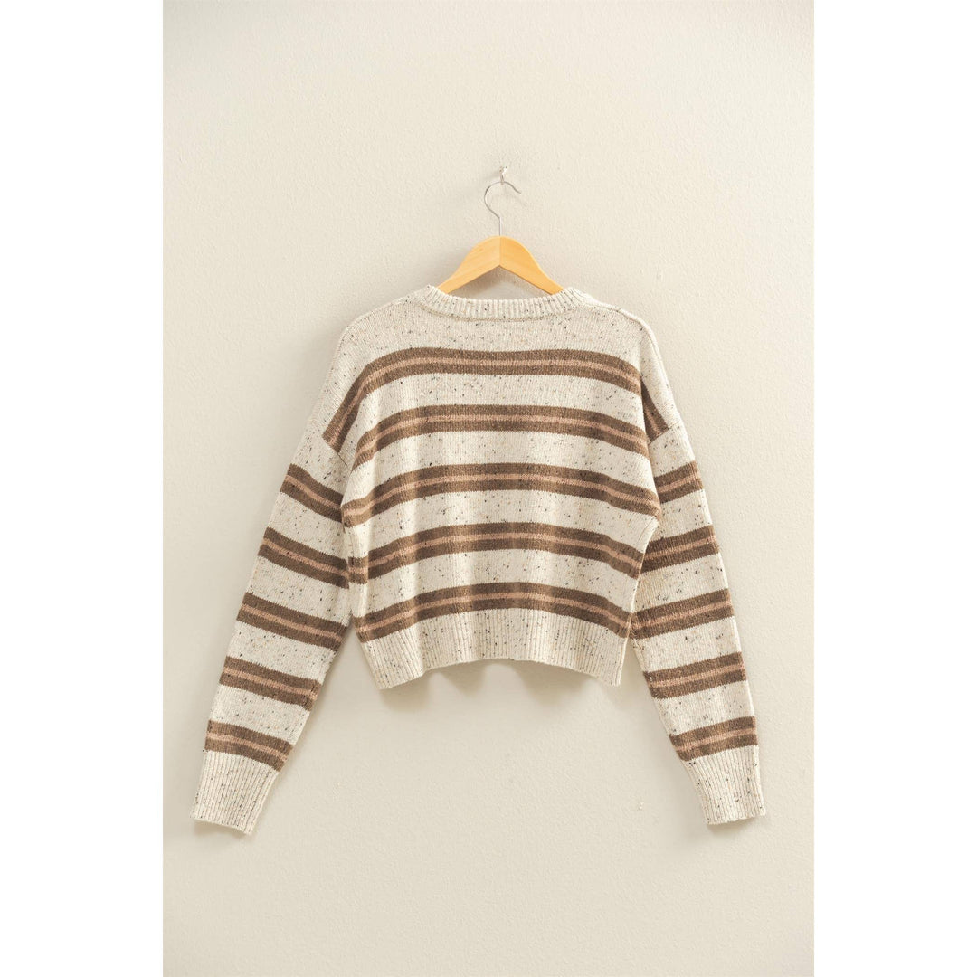 Striped Crew Neck Cozy Sweater
