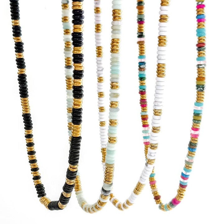 Joan Multi Color Beaded Stone Necklace