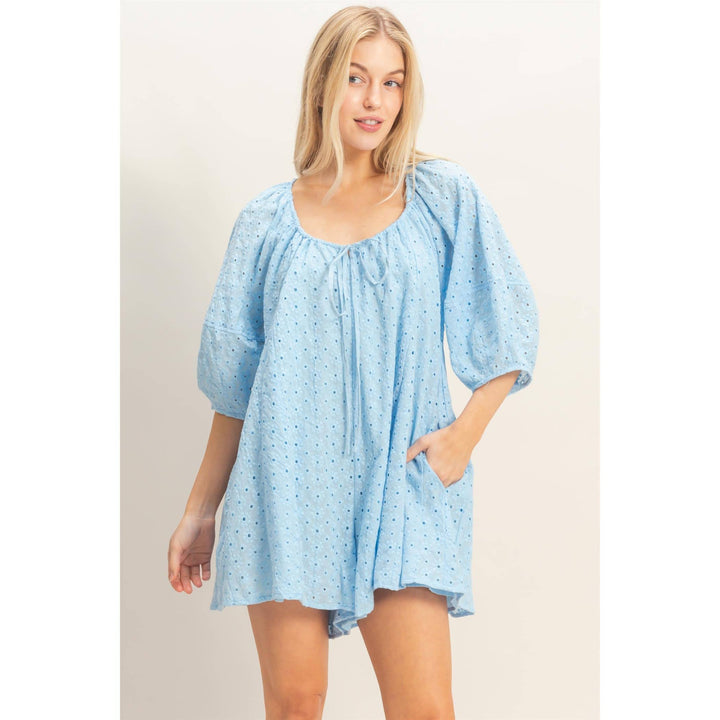 Women's Rompers - Eyelet Babydoll Romper - - Cultured Cloths Apparel