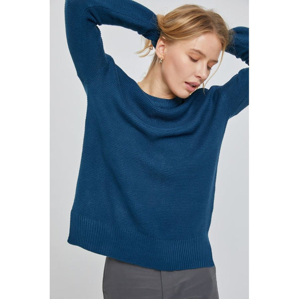 Women's Sweaters - The Kickback Sweater - Teal - Cultured Cloths Apparel
