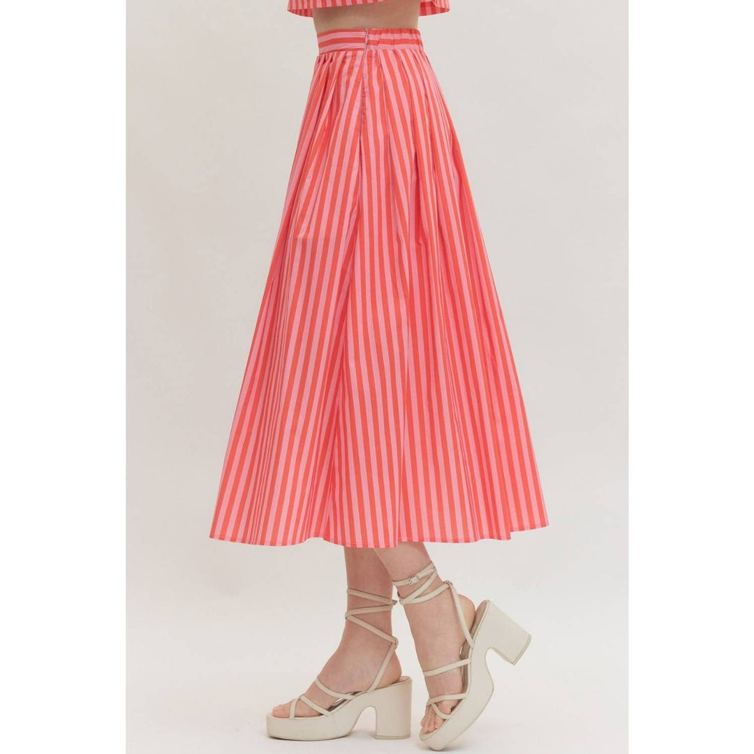 Women's Skirts - Striped midi skirt - - Cultured Cloths Apparel