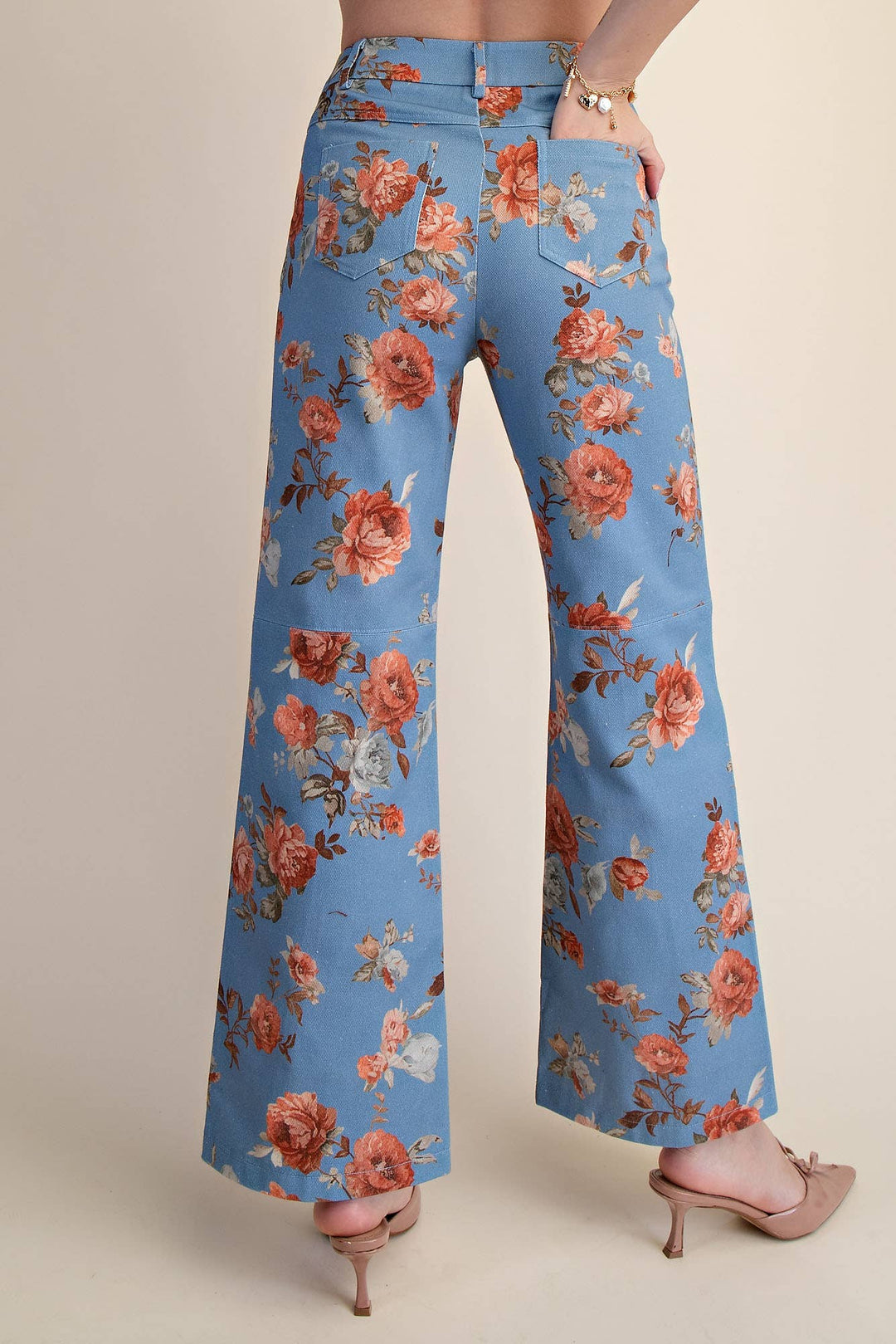 Pants - Straight Leg Floral Pants - - Cultured Cloths Apparel
