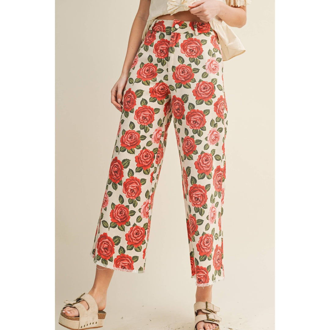 Pants - Rose Garden Heirloom Romance Tailored Pants - - Cultured Cloths Apparel