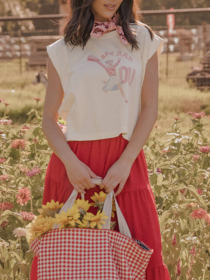 OU Oklahoma Sooners Rah Rah Off White Tank