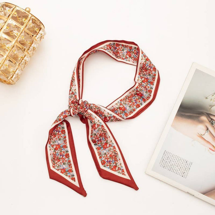 Accessories, Scarves - SOFT SILKY SKINNY TWILLY SCARF NECKLACE WRAP - - Cultured Cloths Apparel