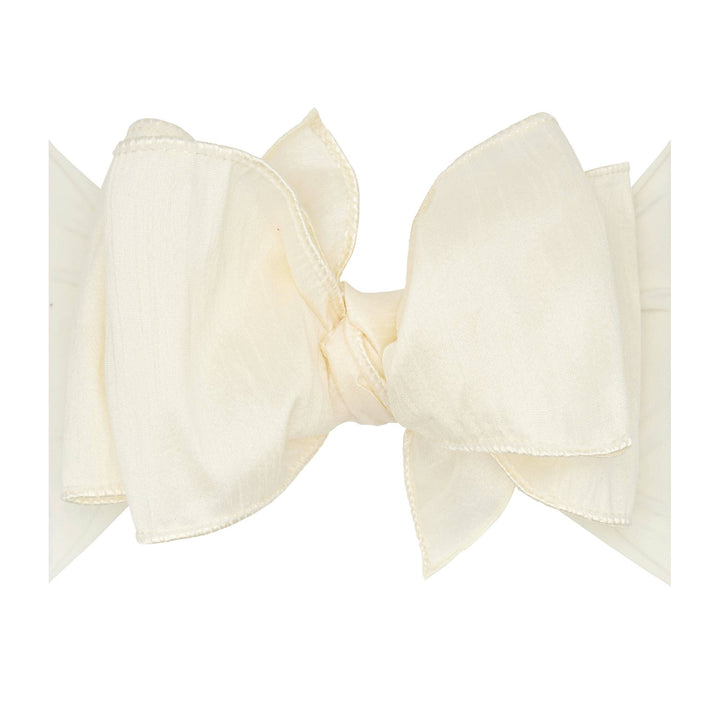 Accessories - Baby Bling® Faux Silk Big Classic Bow on soft nylon headband - - Cultured Cloths Apparel