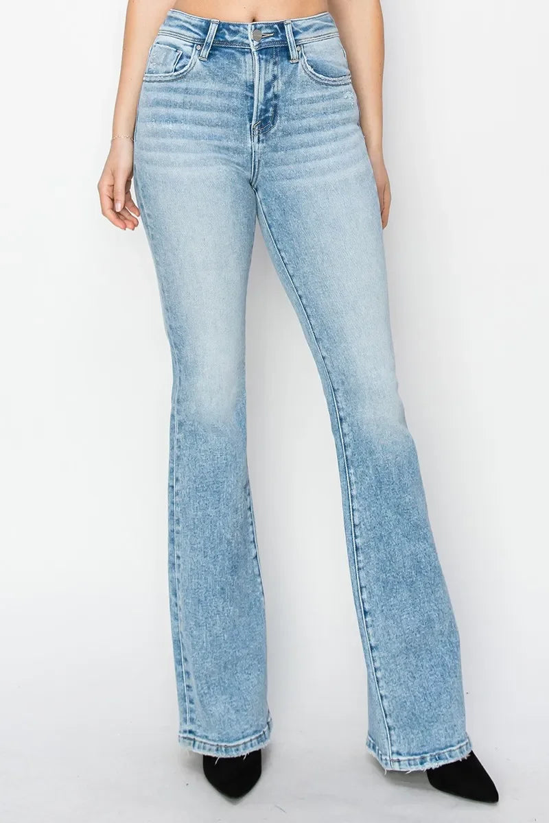 Denim - RISEN High Rise Bootcut Jeans - - Cultured Cloths Apparel