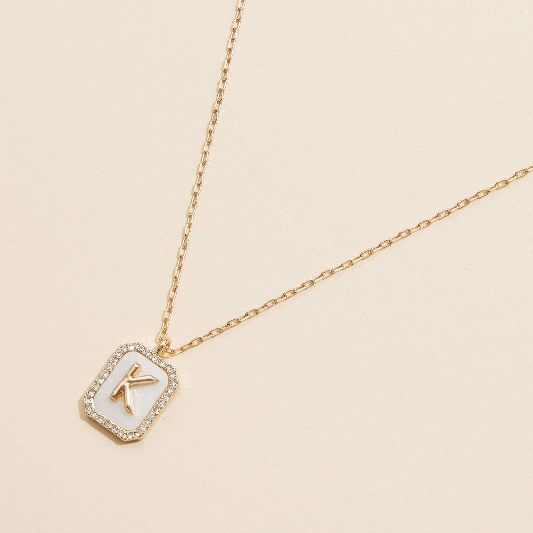 Accessories, Necklaces - Short Necklace | Initial Shell Charm - - Cultured Cloths Apparel