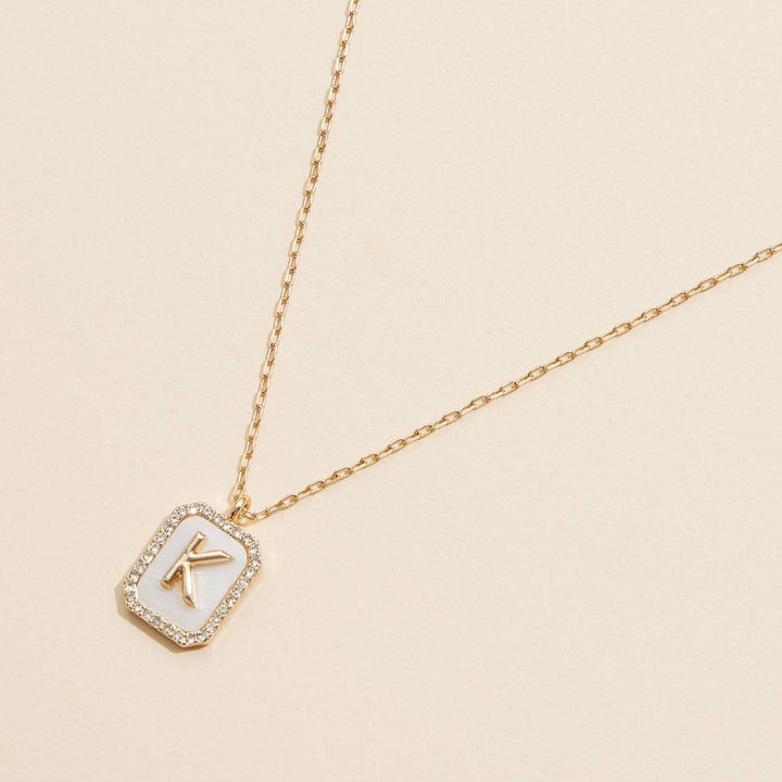 Accessories, Necklaces - Short Necklace | Initial Shell Charm - - Cultured Cloths Apparel