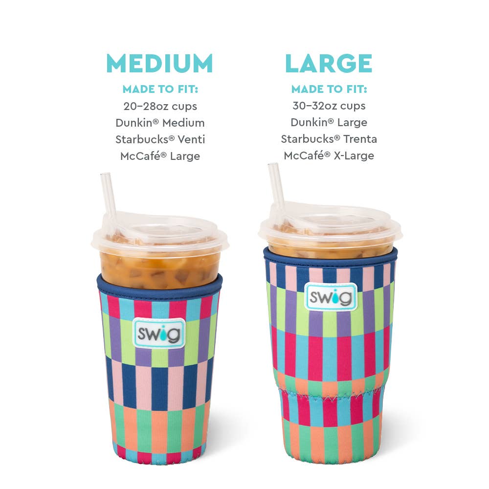 Drinkware - Brite Stripe Iced Cup Coolie (Large) - - Cultured Cloths Apparel