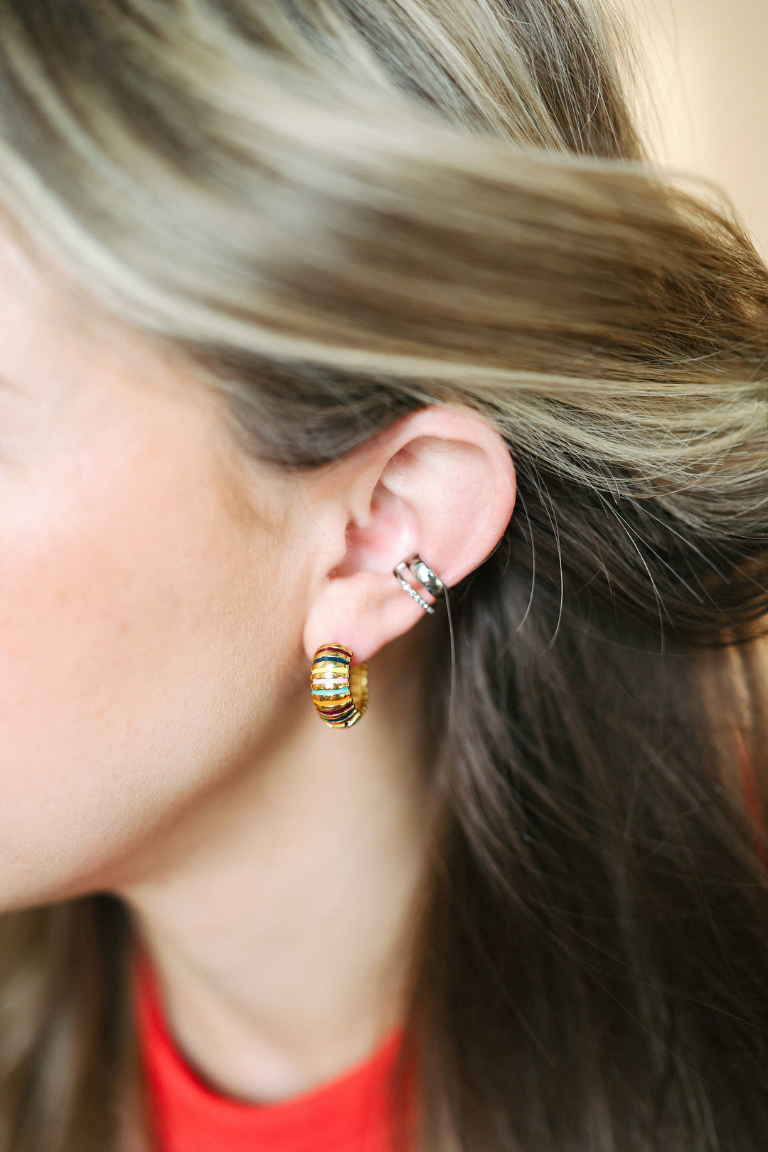 Accessories, Earrings - Elly Colorful Hoop Earrings - - Cultured Cloths Apparel