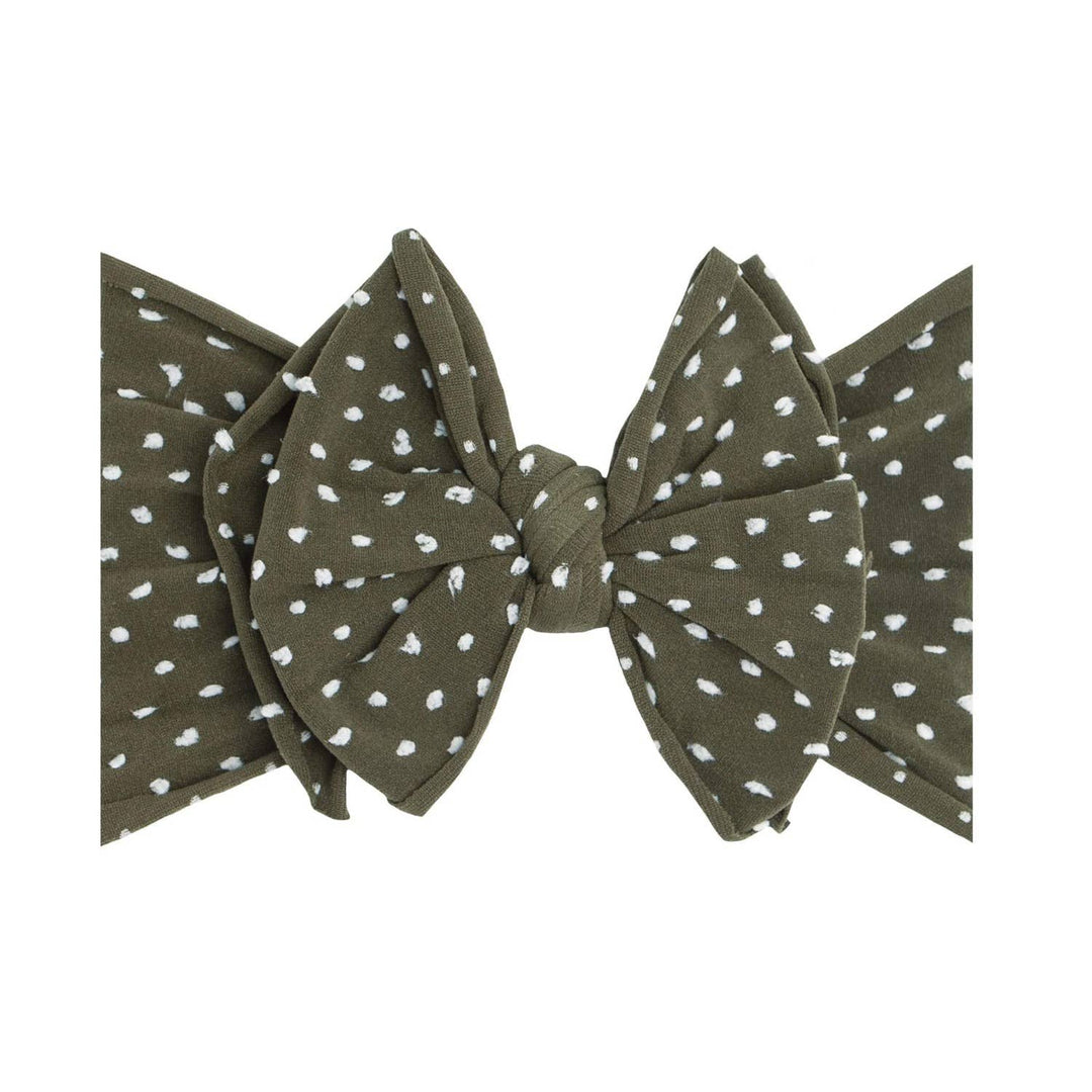Accessories - Baby Bling® Shabby Dot FAB-BOW-LOUS® soft nylon bow headband - - Cultured Cloths Apparel