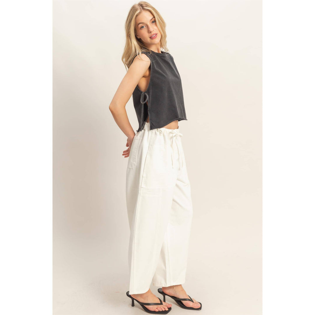 Women's Short Sleeve - Sleeveless Raw Edge Top - - Cultured Cloths Apparel