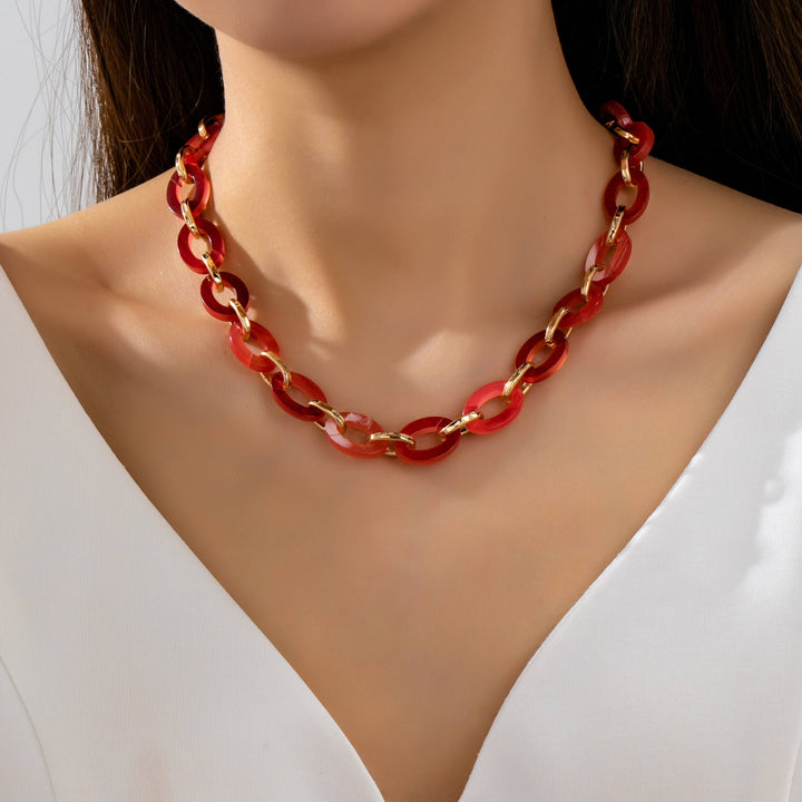 Accessories, Necklaces - Chunky Bold Resin Link Necklace | 80N92983 - - Cultured Cloths Apparel