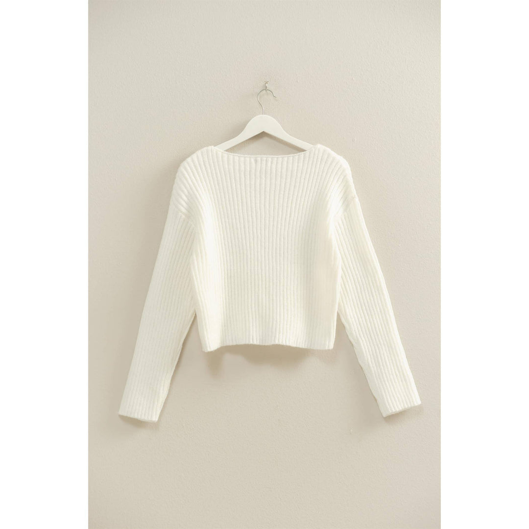 Textured Sweater With Relaxed Drop Sleeves