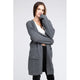 Outerwear - Twist Knitted Open Front Cardigan With Pockets - CHARCOAL - Cultured Cloths Apparel