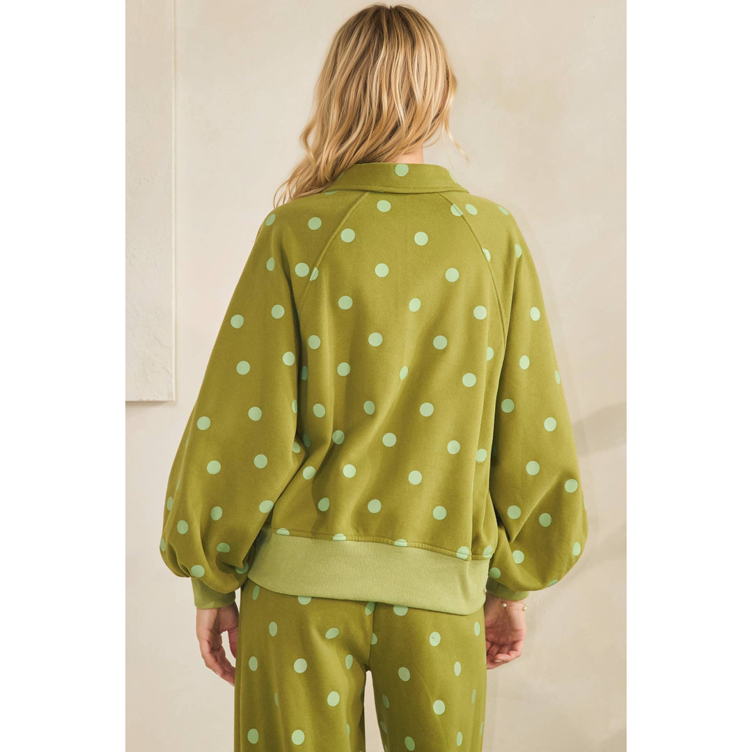 Playful Dot Quarter Zip