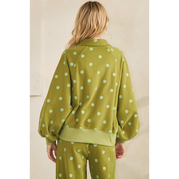 Playful Dot Quarter Zip