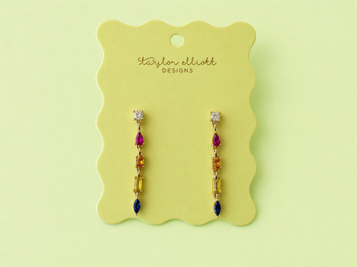 Dangle Earrings - Colorful Gemstones - Jasmine