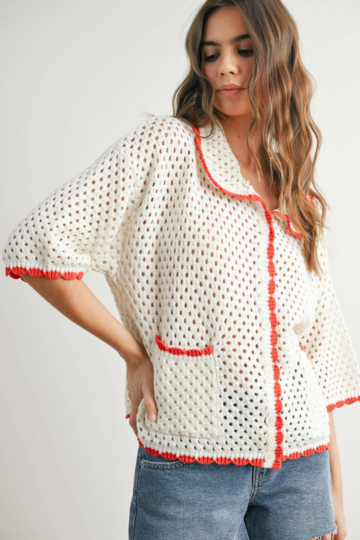 Urban Vibe Crochet Sweater Top