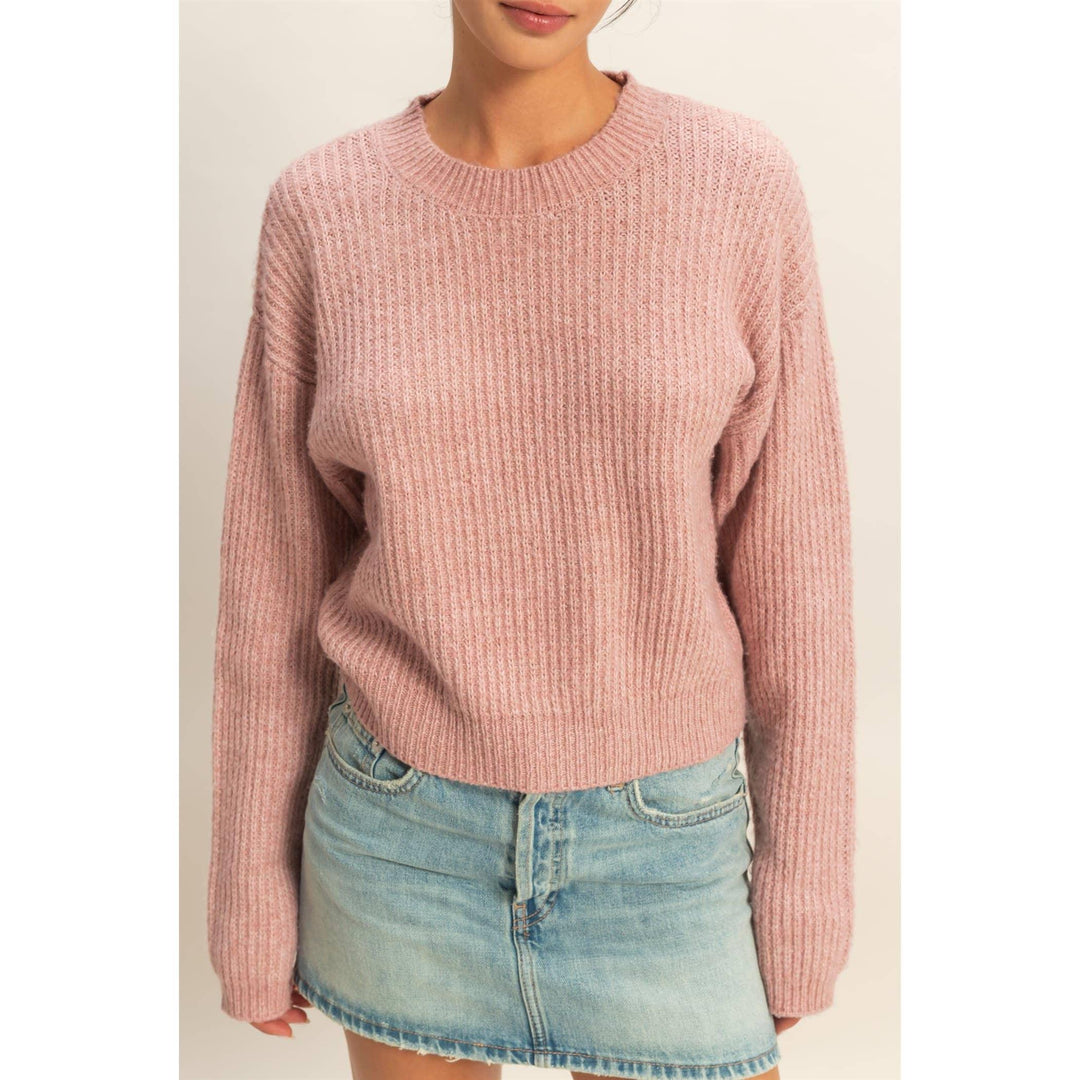 Women's Sweaters - Ribbed Crew Neck Sweater - - Cultured Cloths Apparel