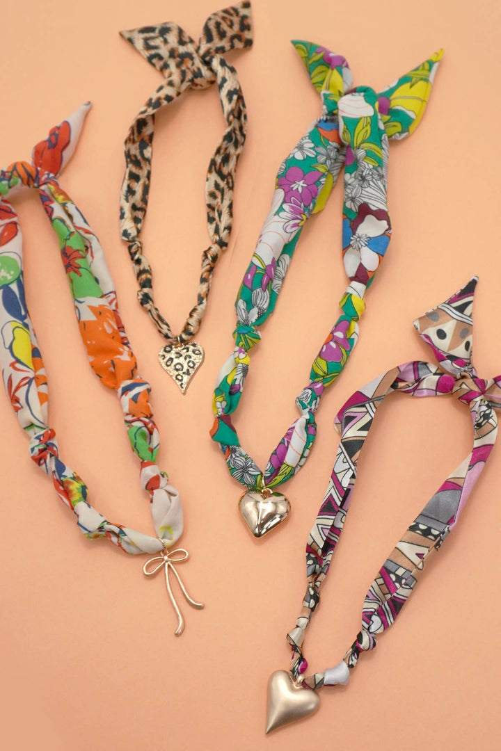 Accessories, Necklaces - HANDMADE SCARF CHARM NECKLACE | 80N91790 - - Cultured Cloths Apparel