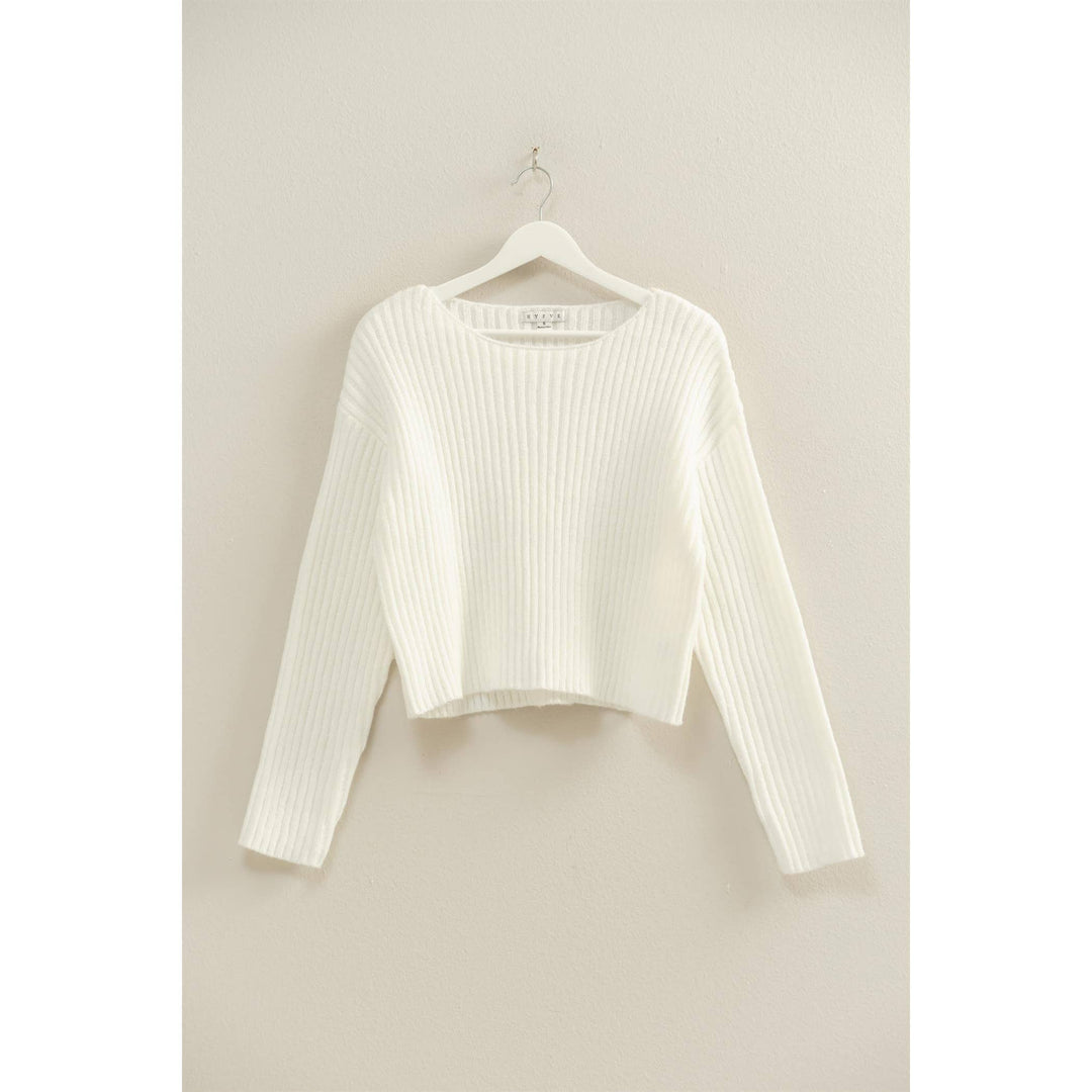Textured Sweater With Relaxed Drop Sleeves