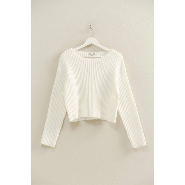 Textured Sweater With Relaxed Drop Sleeves