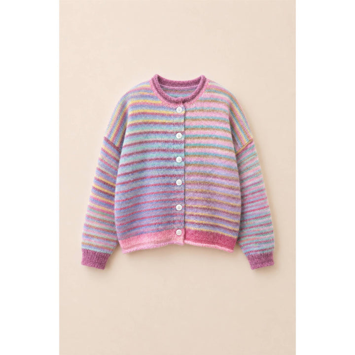 Multi color button up cardigan