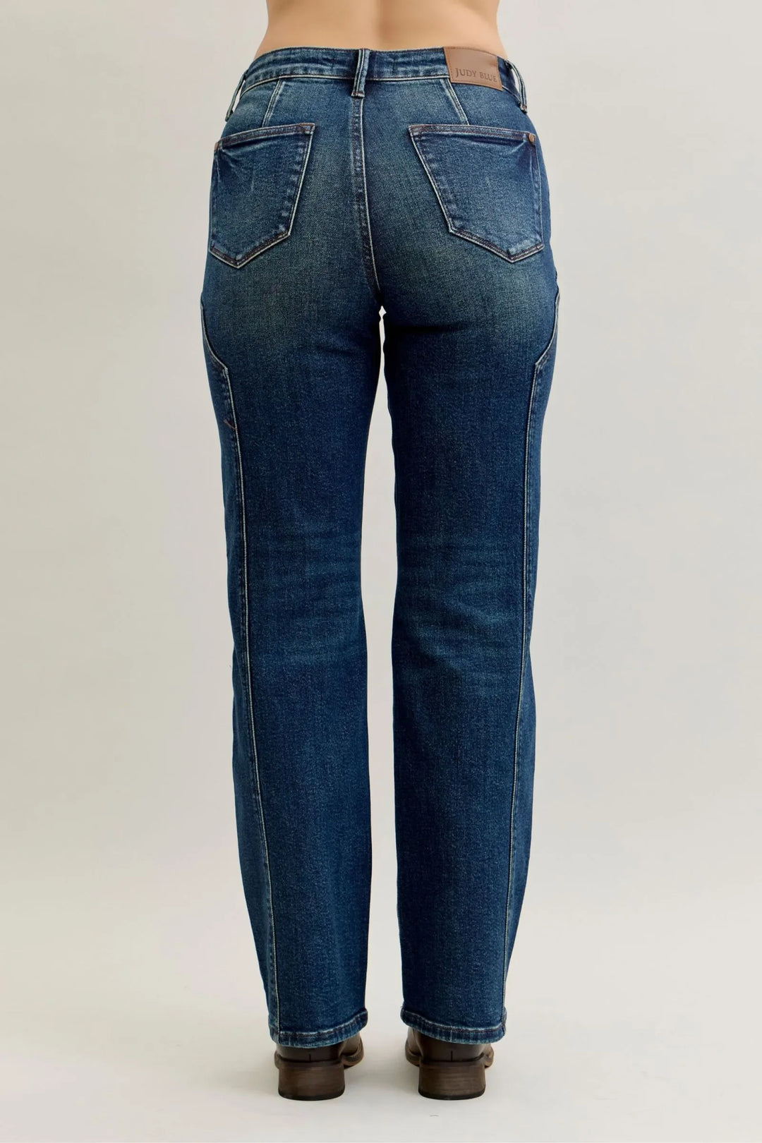 Denim - Judy Blue Full Size Seam Detail Straight Leg Jeans - - Cultured Cloths Apparel