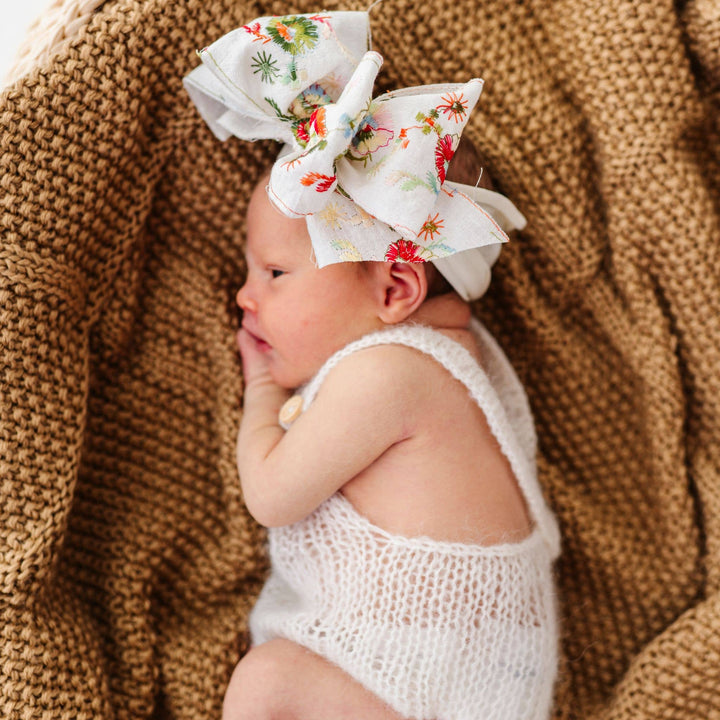 Accessories - Baby Bling® Faux Silk Big Classic Bow on soft nylon headband - - Cultured Cloths Apparel
