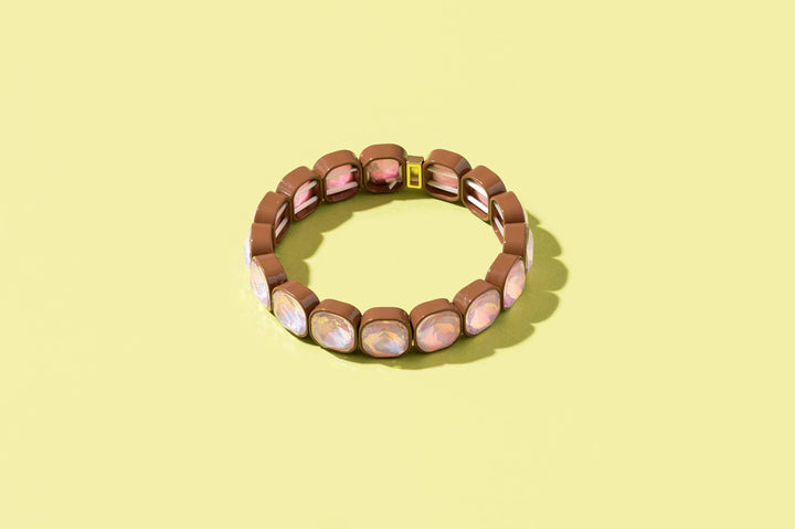 Accessories, Bracelets - Enamel Stretch Bracelet - Earth Tone Colors - - Cultured Cloths Apparel